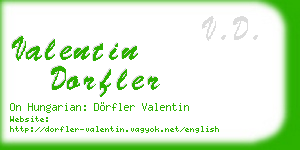 valentin dorfler business card